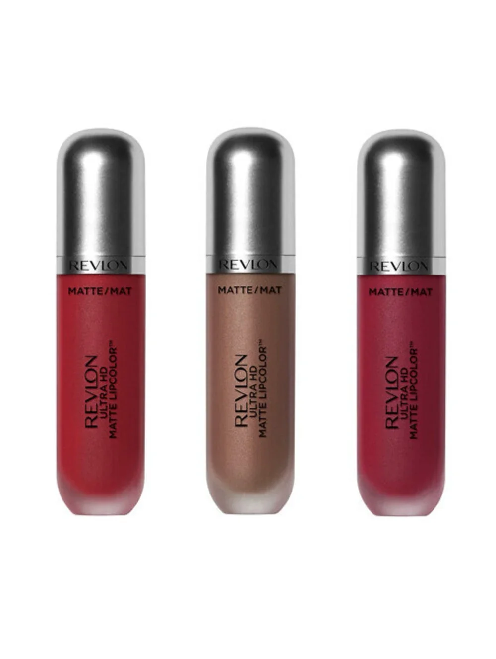 3-Pack NEW Revlon Ultra HD Matte Lipcolor Lipstick in Obsession Love Seduction